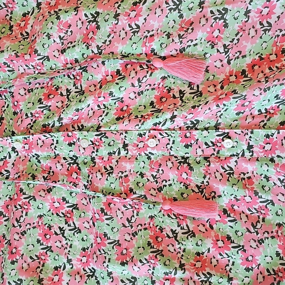 Vineyard Vines Pink and Green Floral Dress - Picture 3 of 11